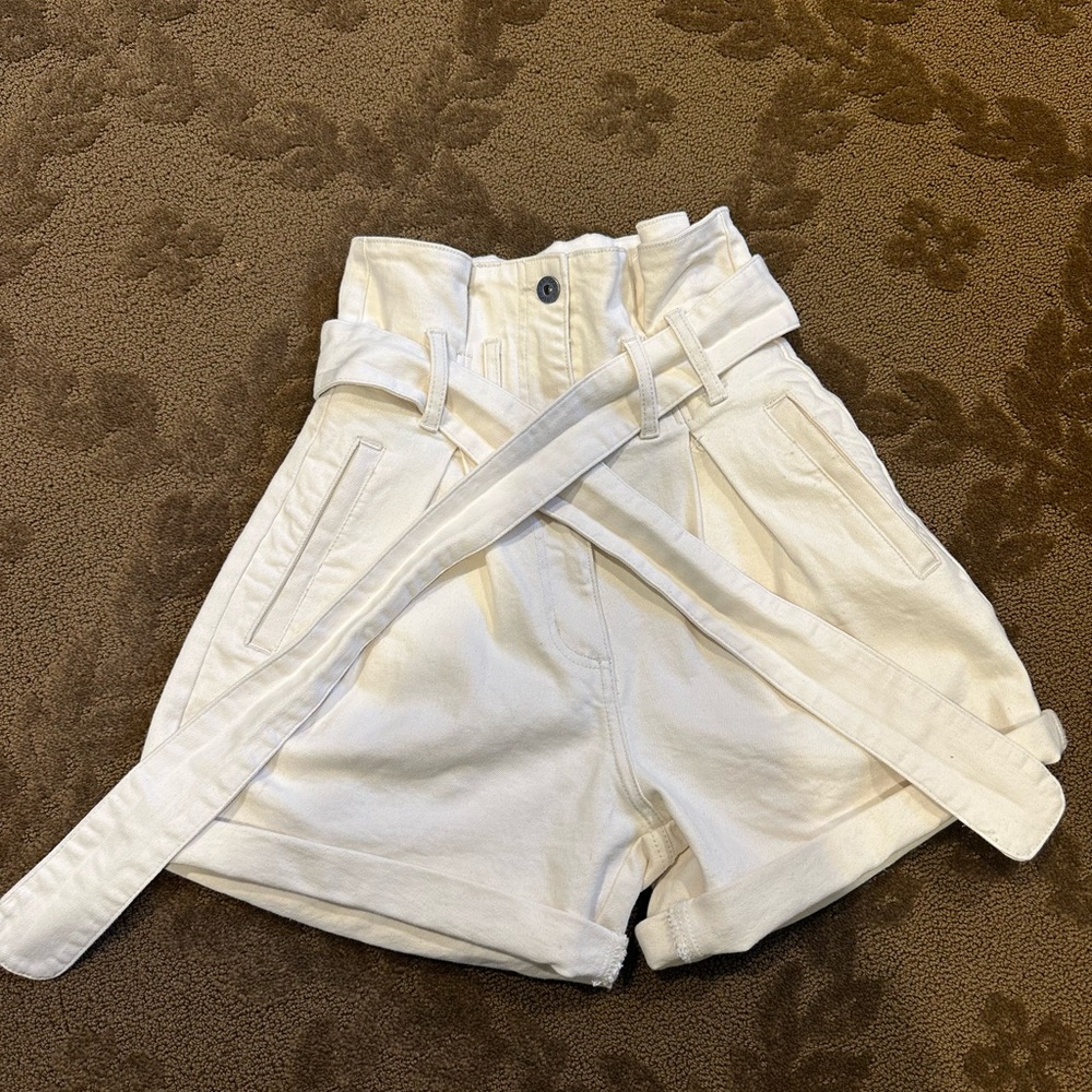 BARDOT High Rise Paper Bag Denim Short